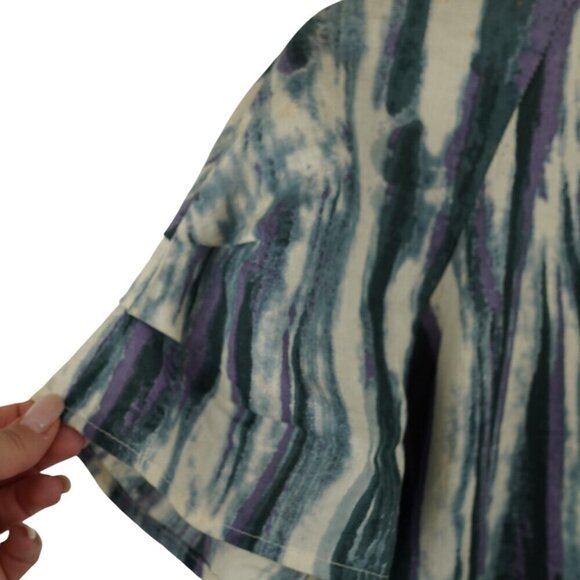 Kas New York Womens Boho Sequin Embellished Short Sleeve Dress S Multicolor - Picture 9 of 9